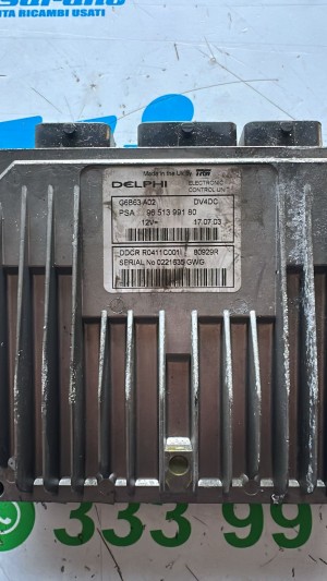 CENTRALINA MOTORE PER CITROEN C3 1° Serie CODICE:9651399180 ANNO:2002/2005