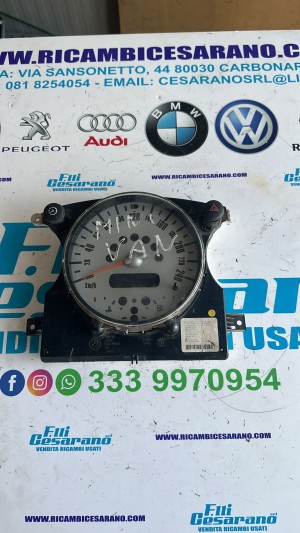 QUADRO STRUMENTI CONTACHILOMETRI MINI MINI ANNO:2006 CODICE:62116924908